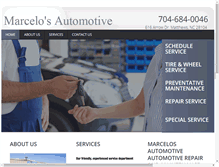 Tablet Screenshot of marcelosautomotive.com